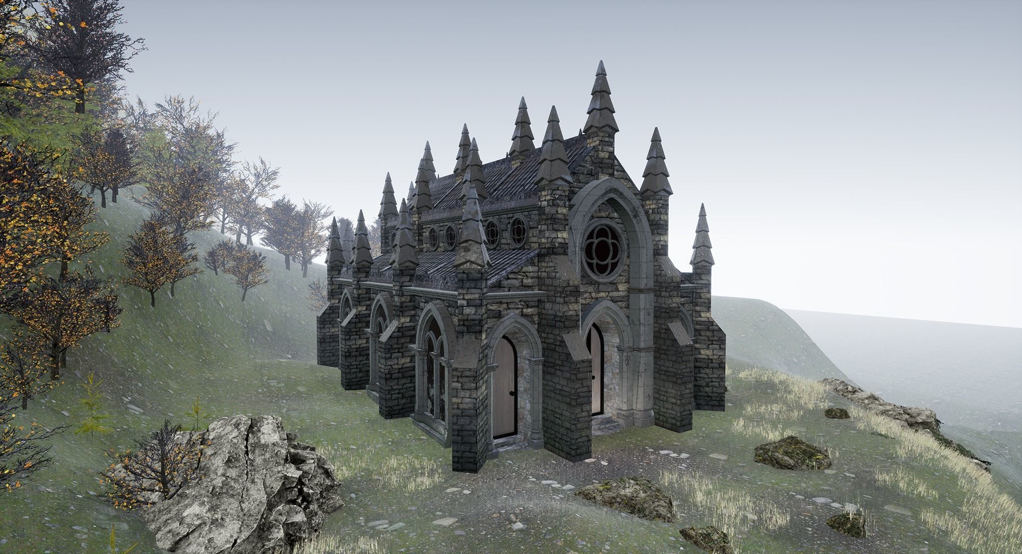 Gothic church 3D model_16