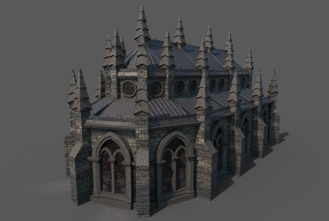 Gothic church 3D model_5
