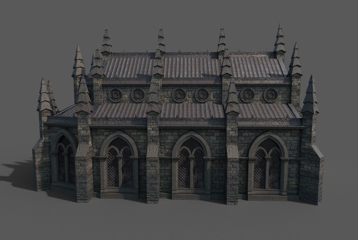 Gothic church 3D model_4