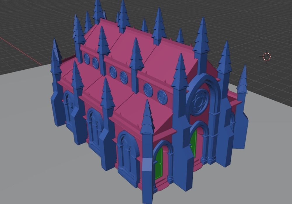 Gothic church 3D model_1