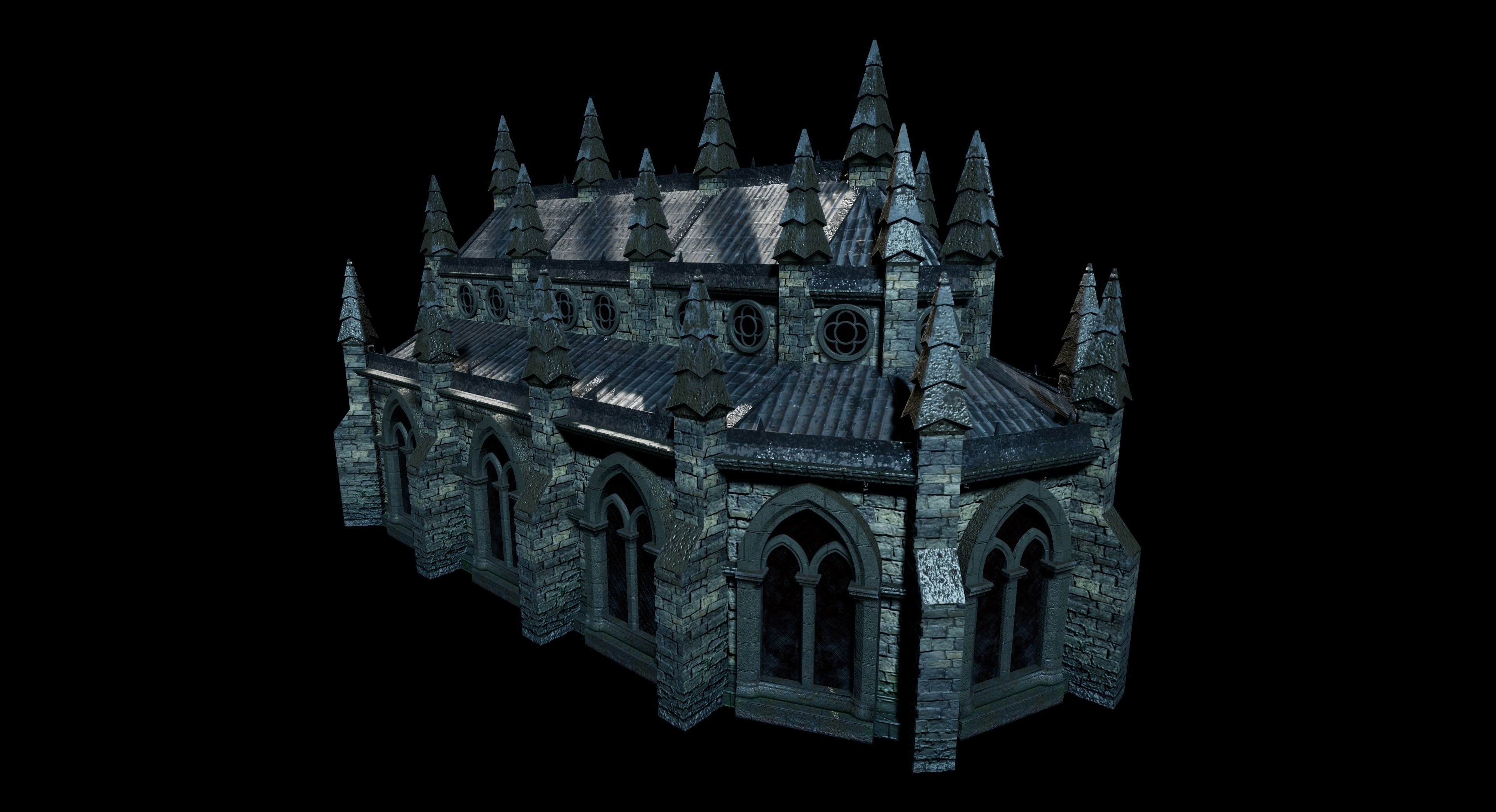 Gothic church 3D model_12