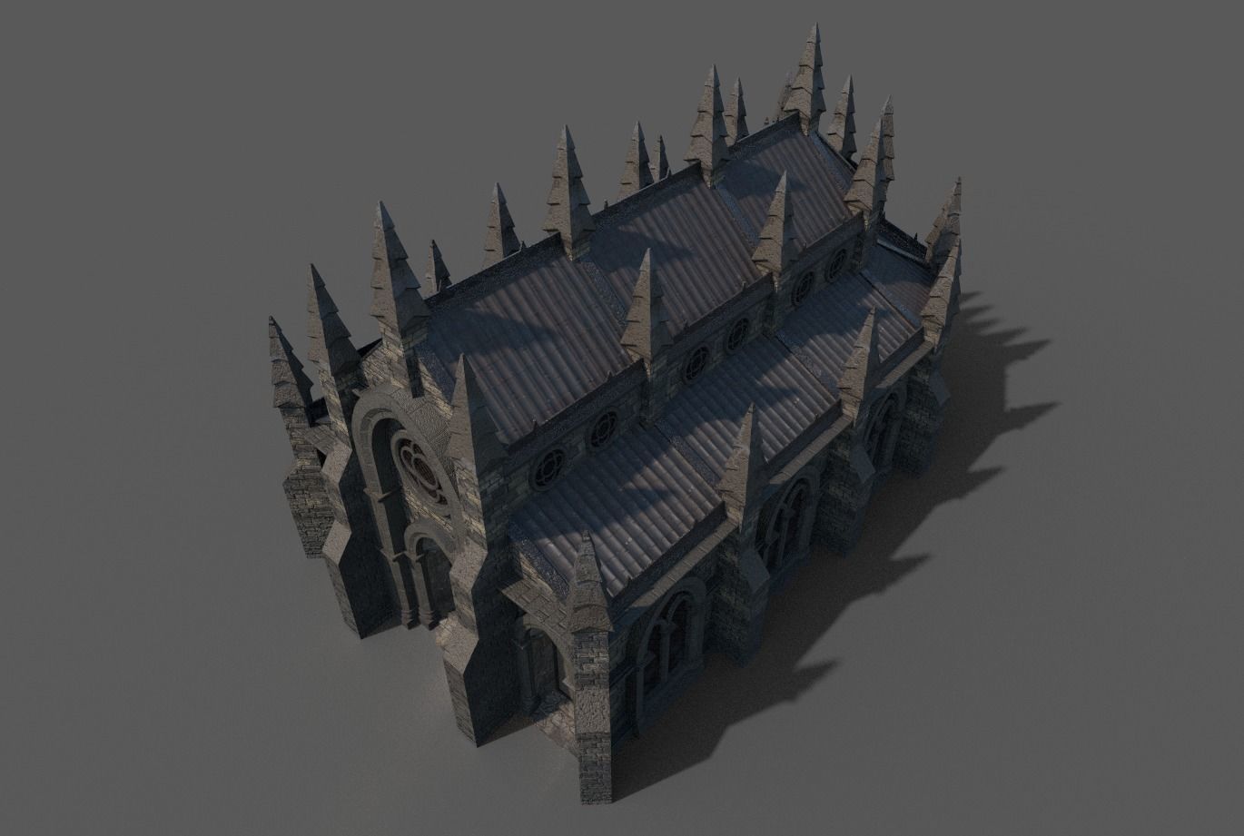 Gothic church 3D model_8