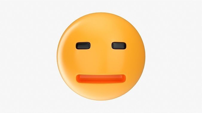 Emoji 016 Expressionless Free 3D model