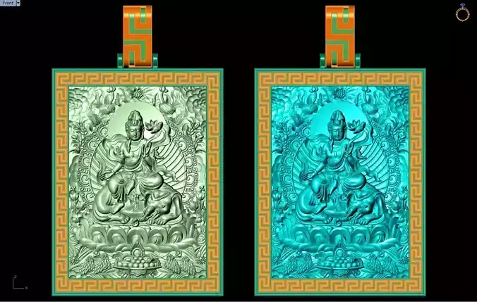 Bodhisattva Universal  - Samantabhadra Buddha Pendant - N51215