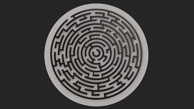 round maze Free low-poly 3D model