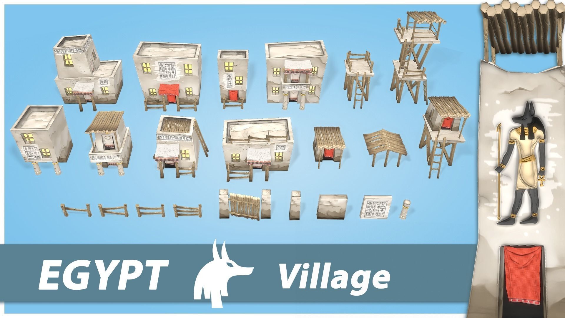 RTS Mega Pack Fantasy Buildings Low-poly 3D model_1