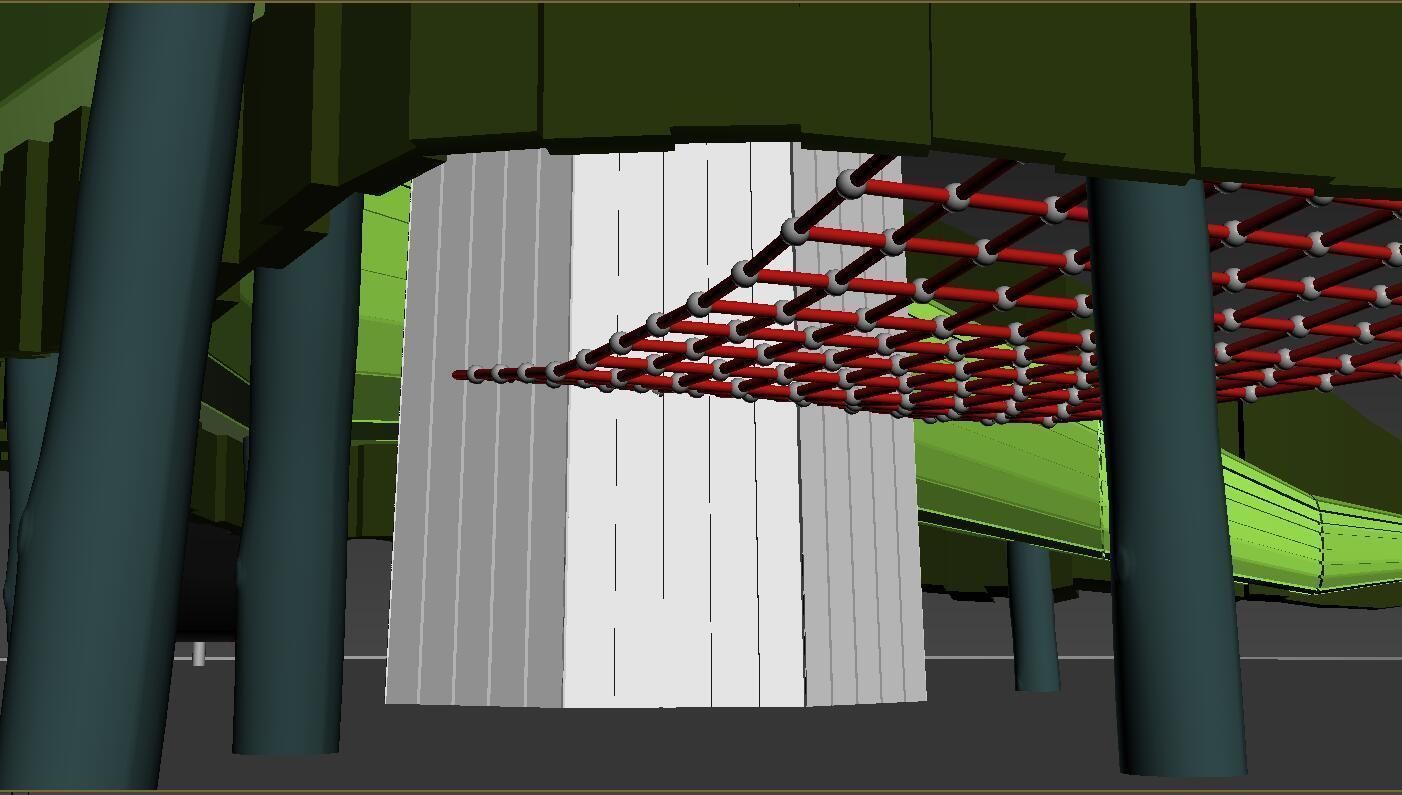 Wooden sea monster theme playground equipment 3D model_6