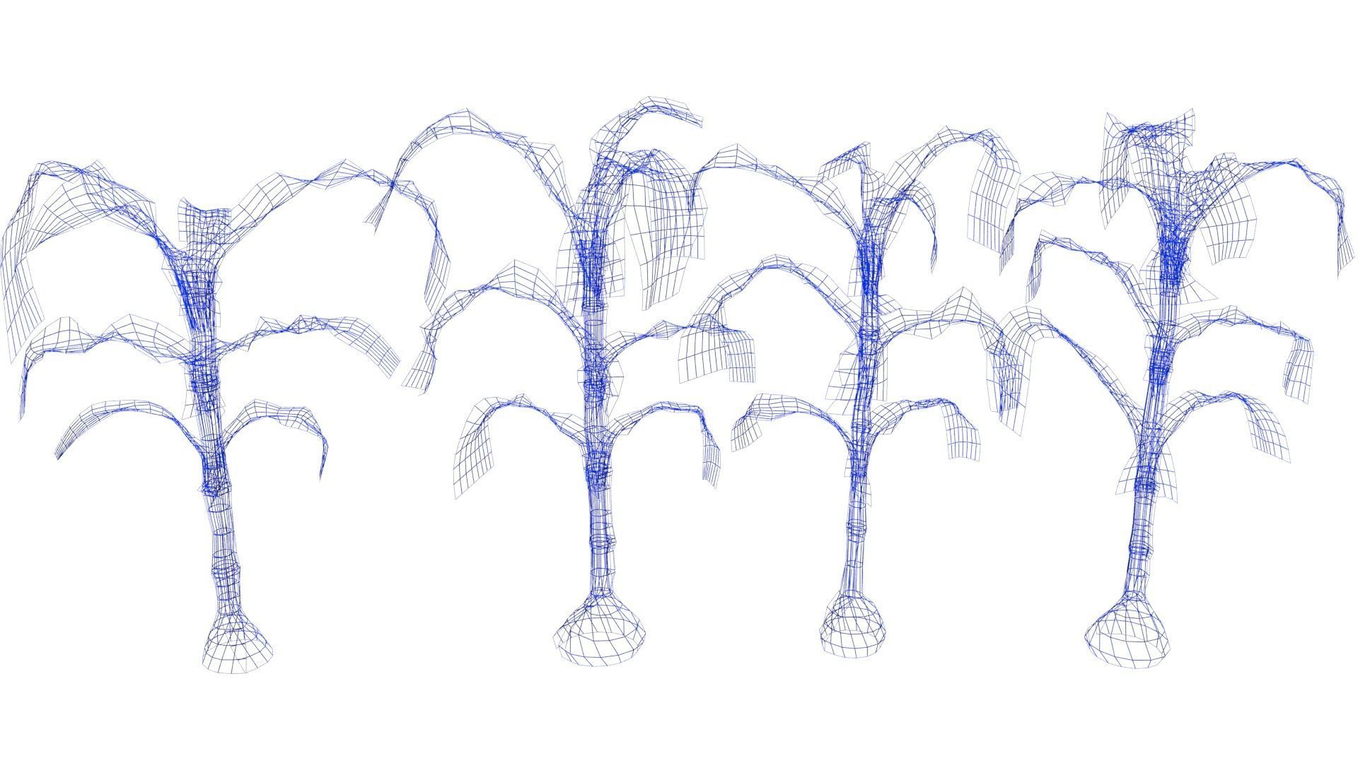 Corn field Low-poly 3D model_16