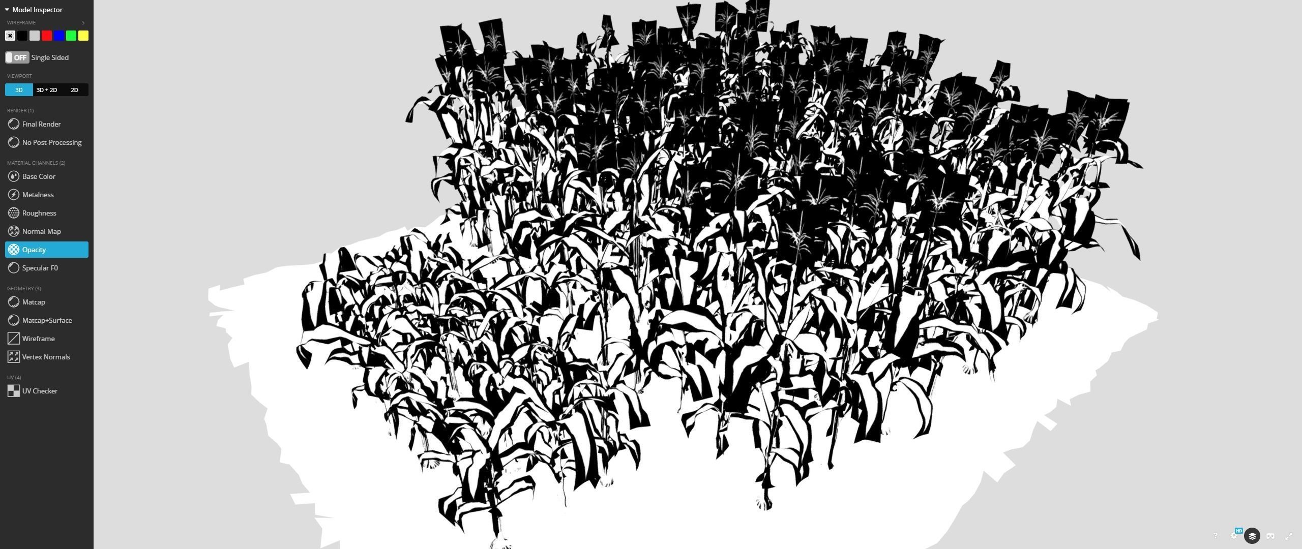 Corn field Low-poly 3D model_12