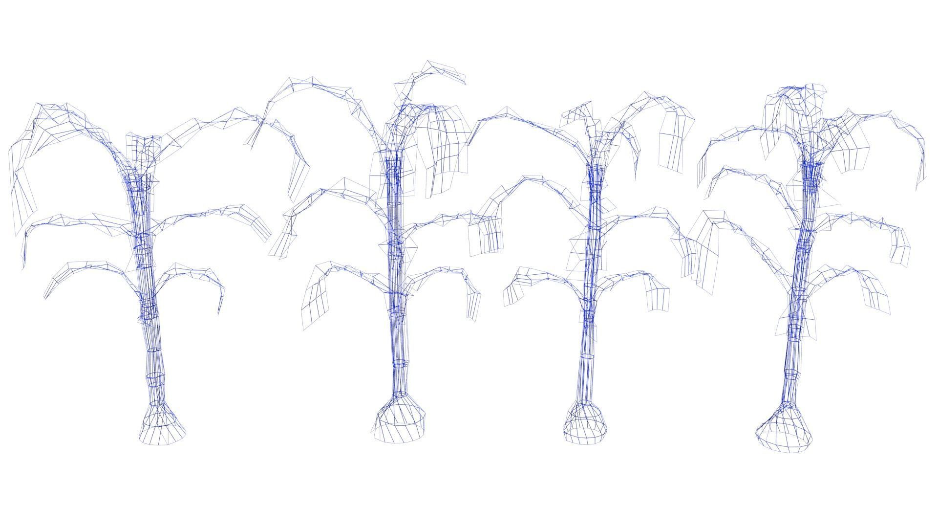 Corn field Low-poly 3D model_17