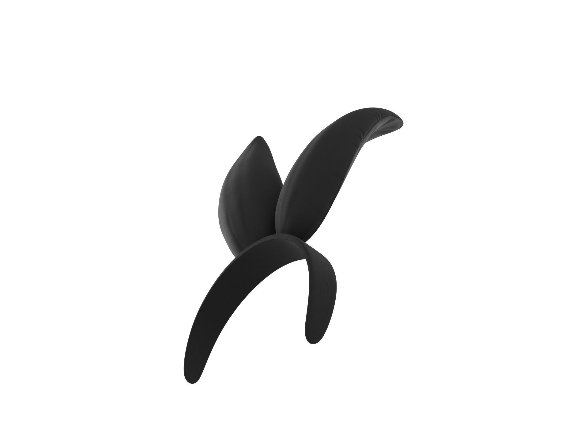 Black Bunny Headband 3D model_4