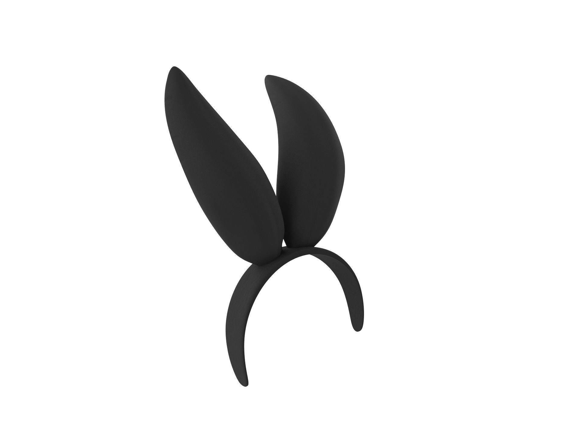 Black Bunny Headband 3D model_6