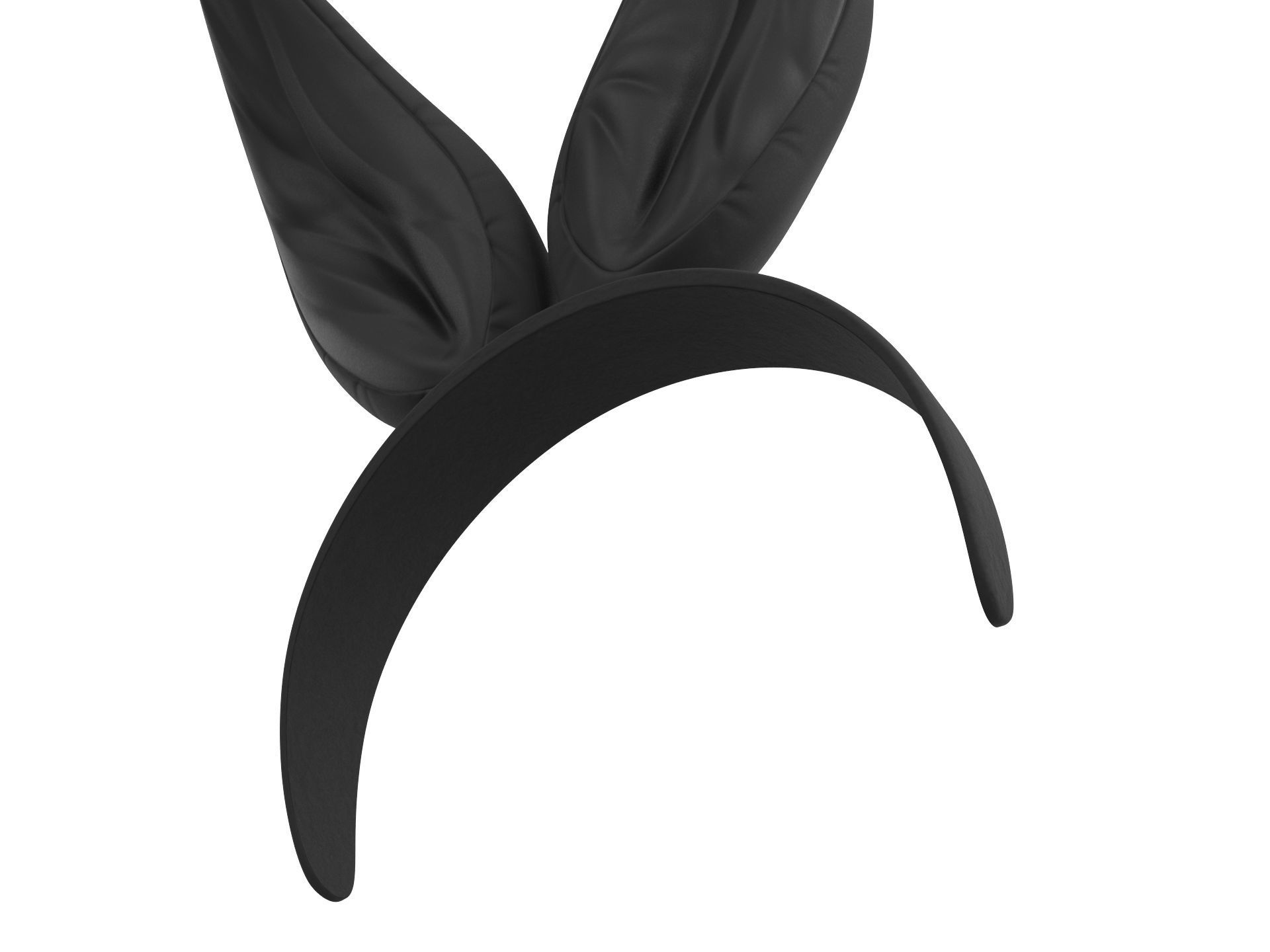 Black Bunny Headband 3D model_9