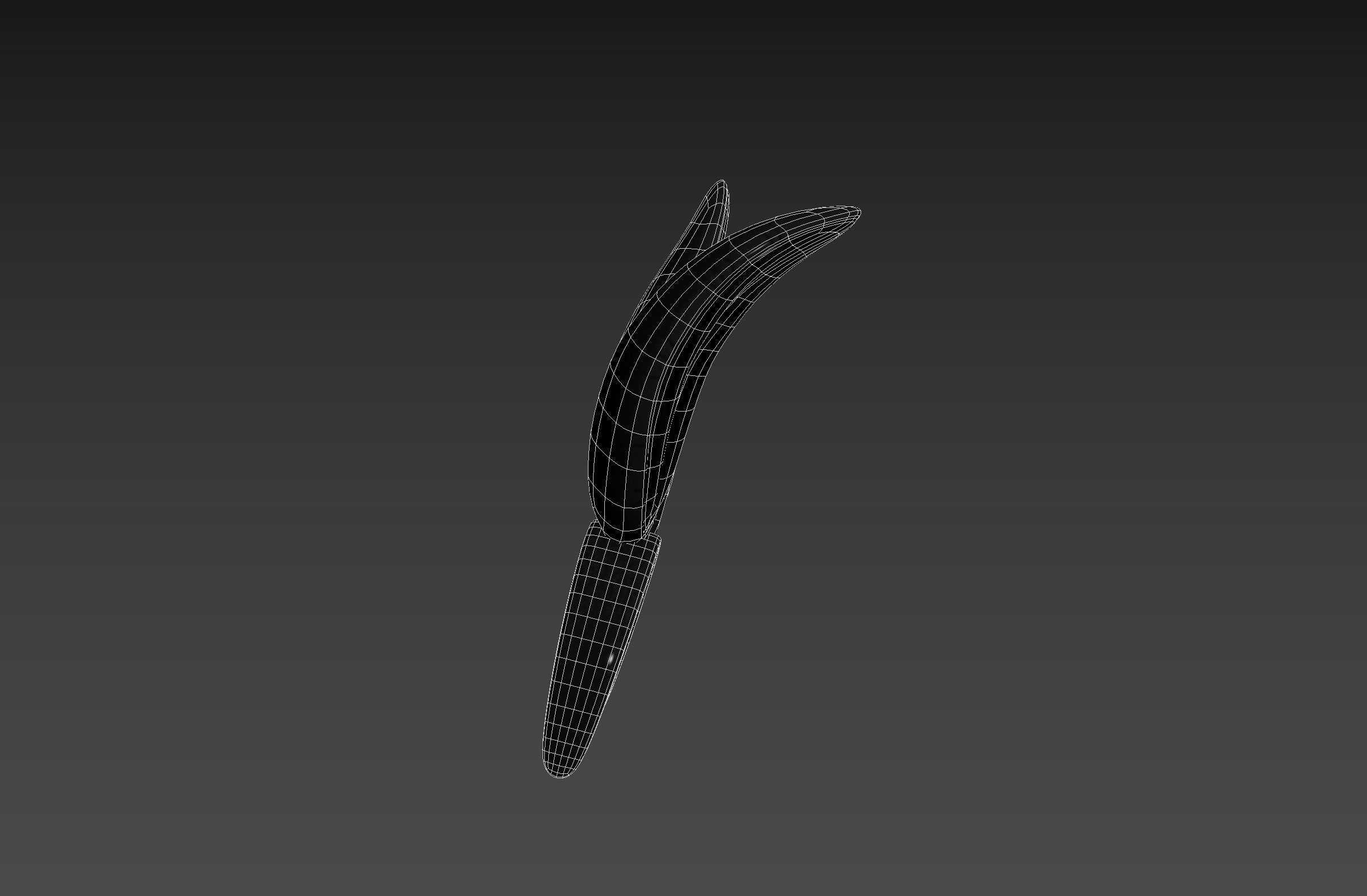 Black Bunny Headband 3D model_15