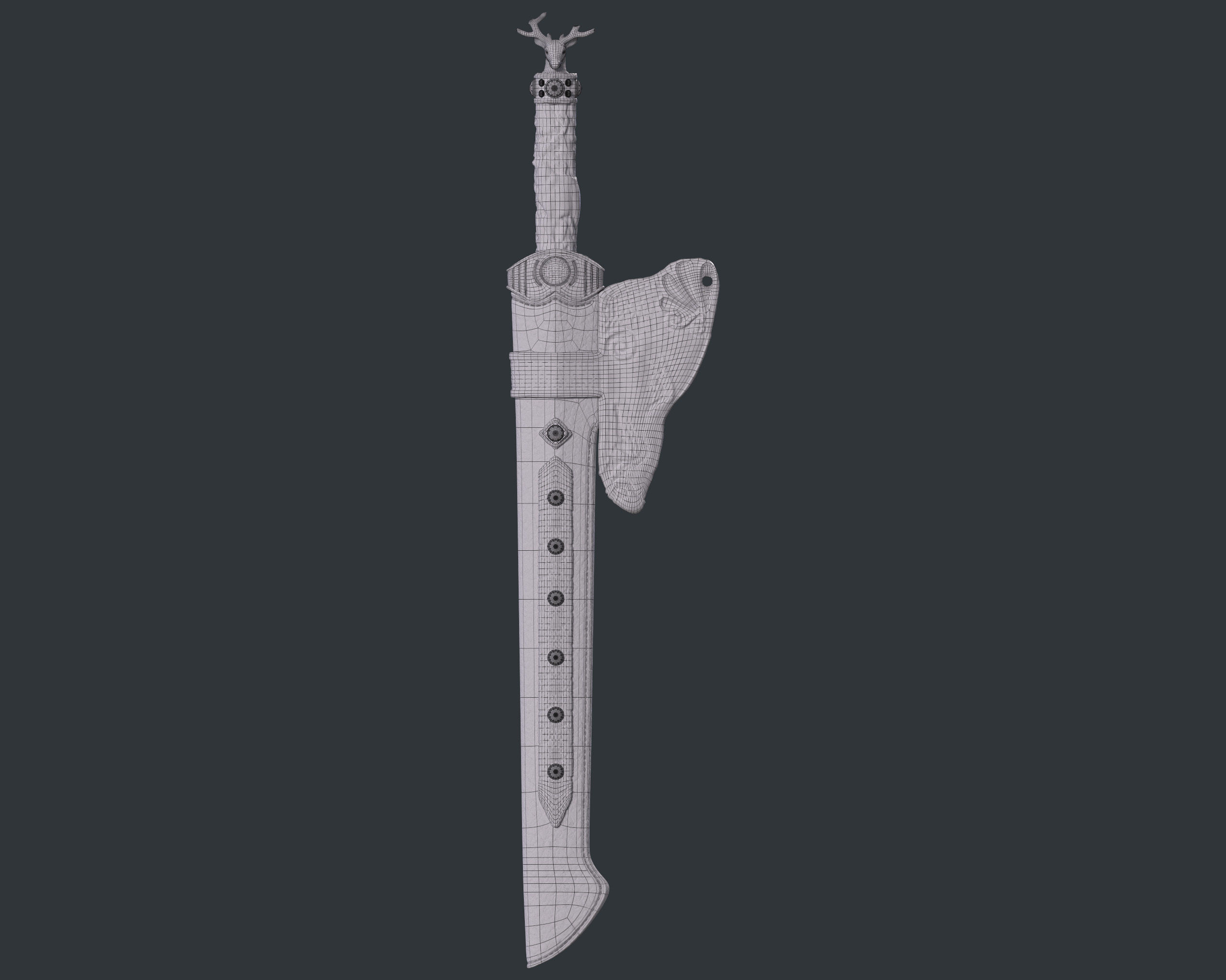 SubD Scythian Sword - 02 3D model_2