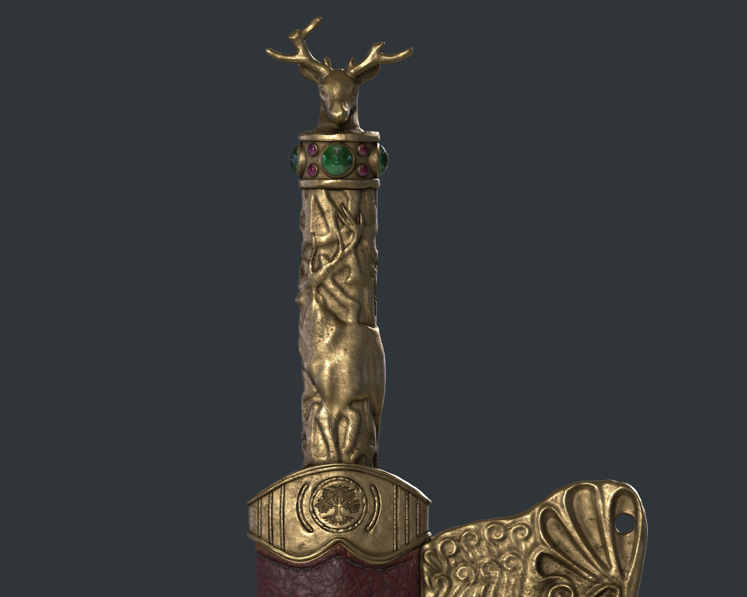 SubD Scythian Sword - 02 3D model_7