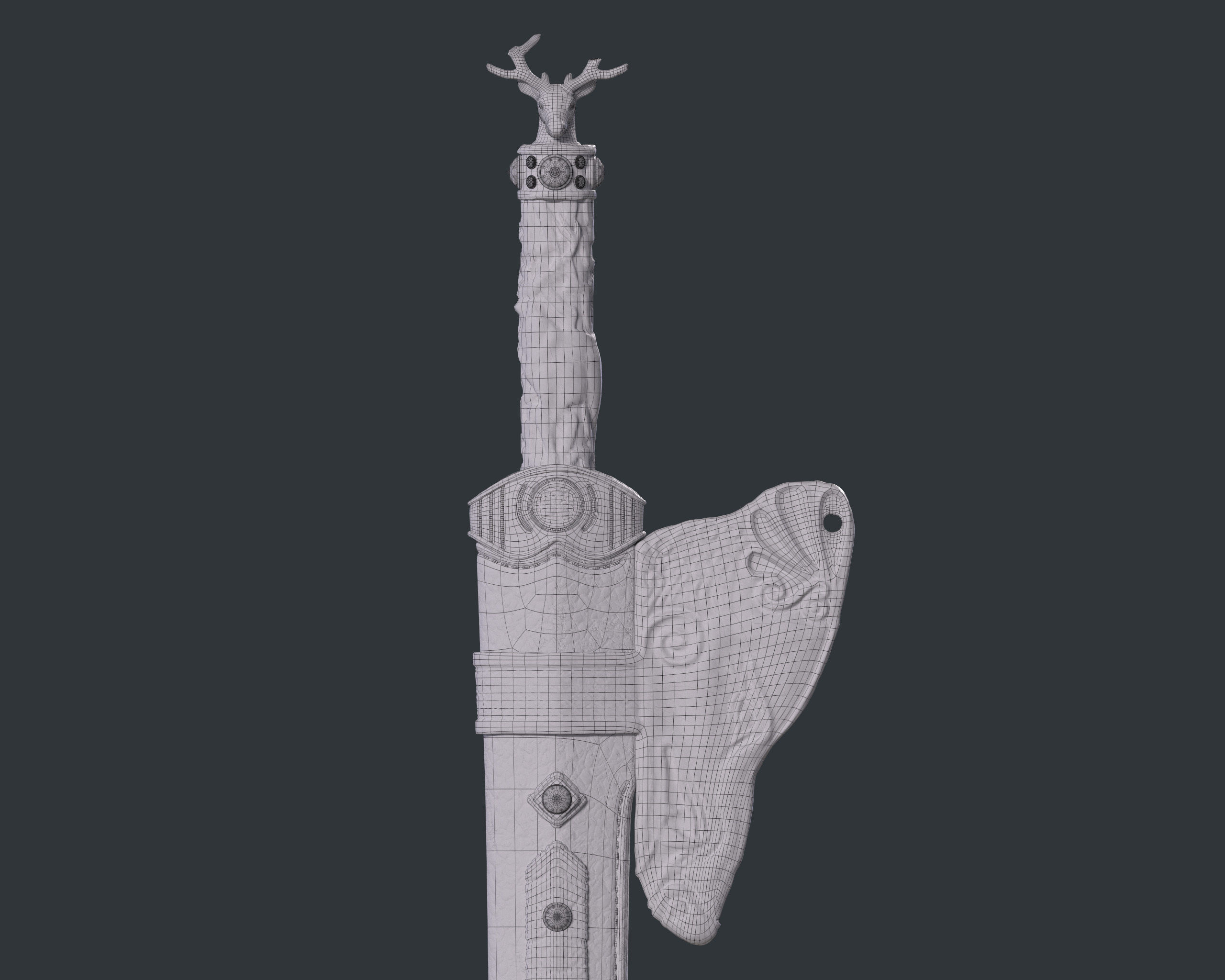 SubD Scythian Sword - 02 3D model_6