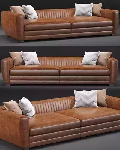 RH Rourke leather sofa