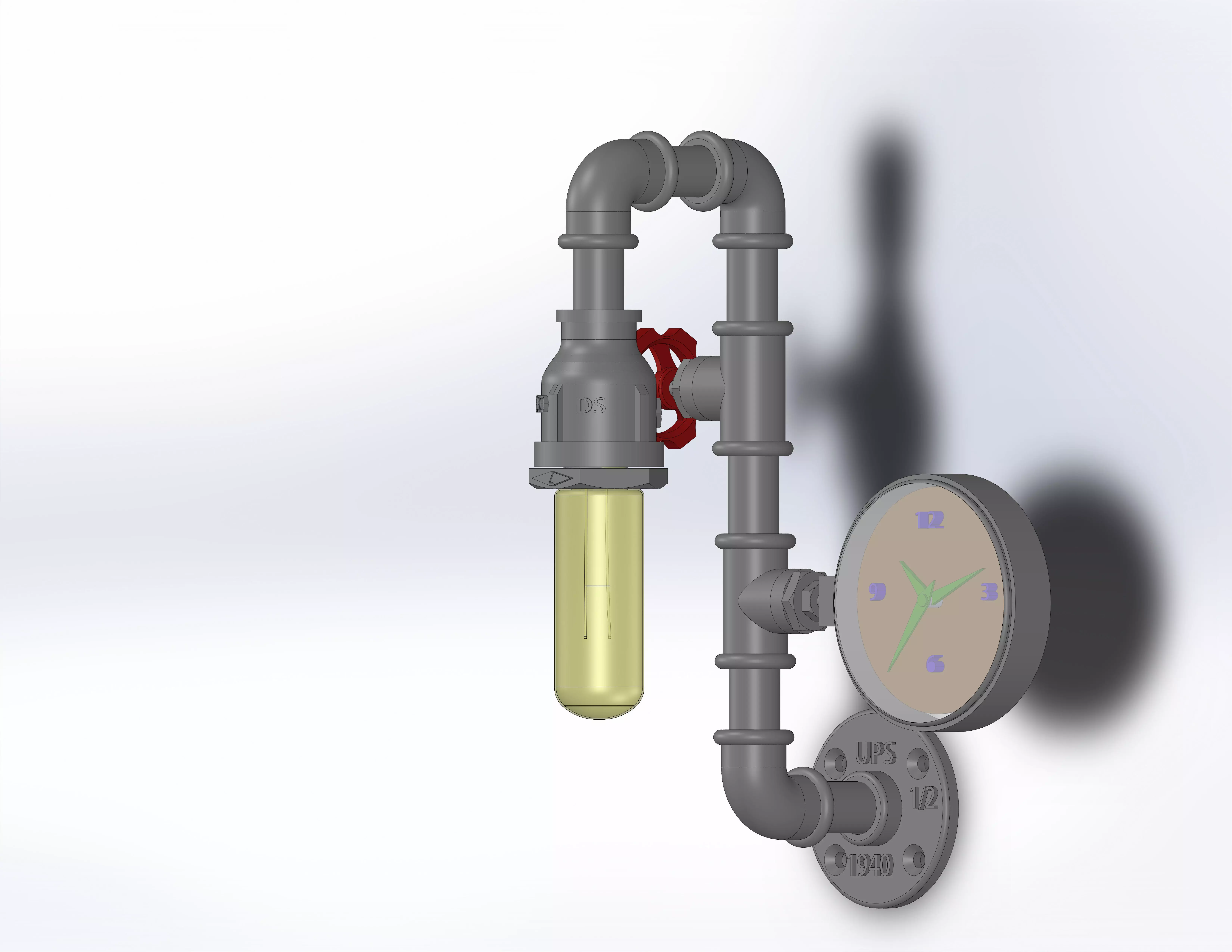 Loft sconce 3D print model_0