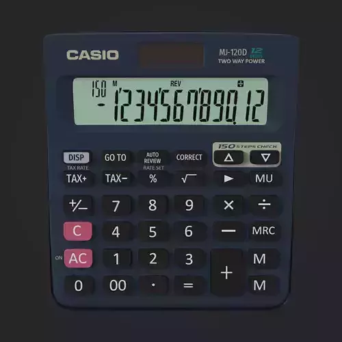CASIO CALCULATOR MJ 120D 3D model