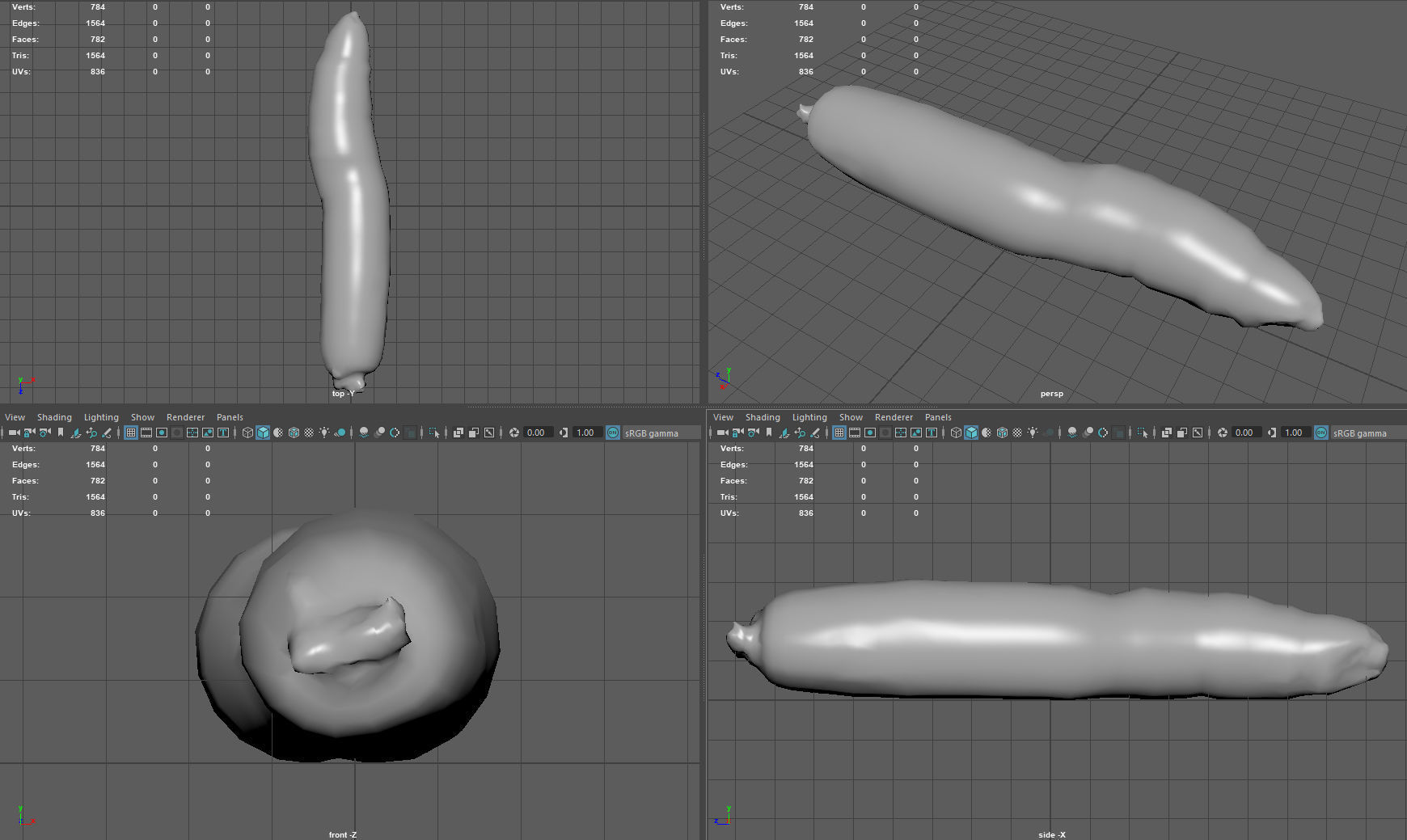 Carrot Low-poly 3D model_10