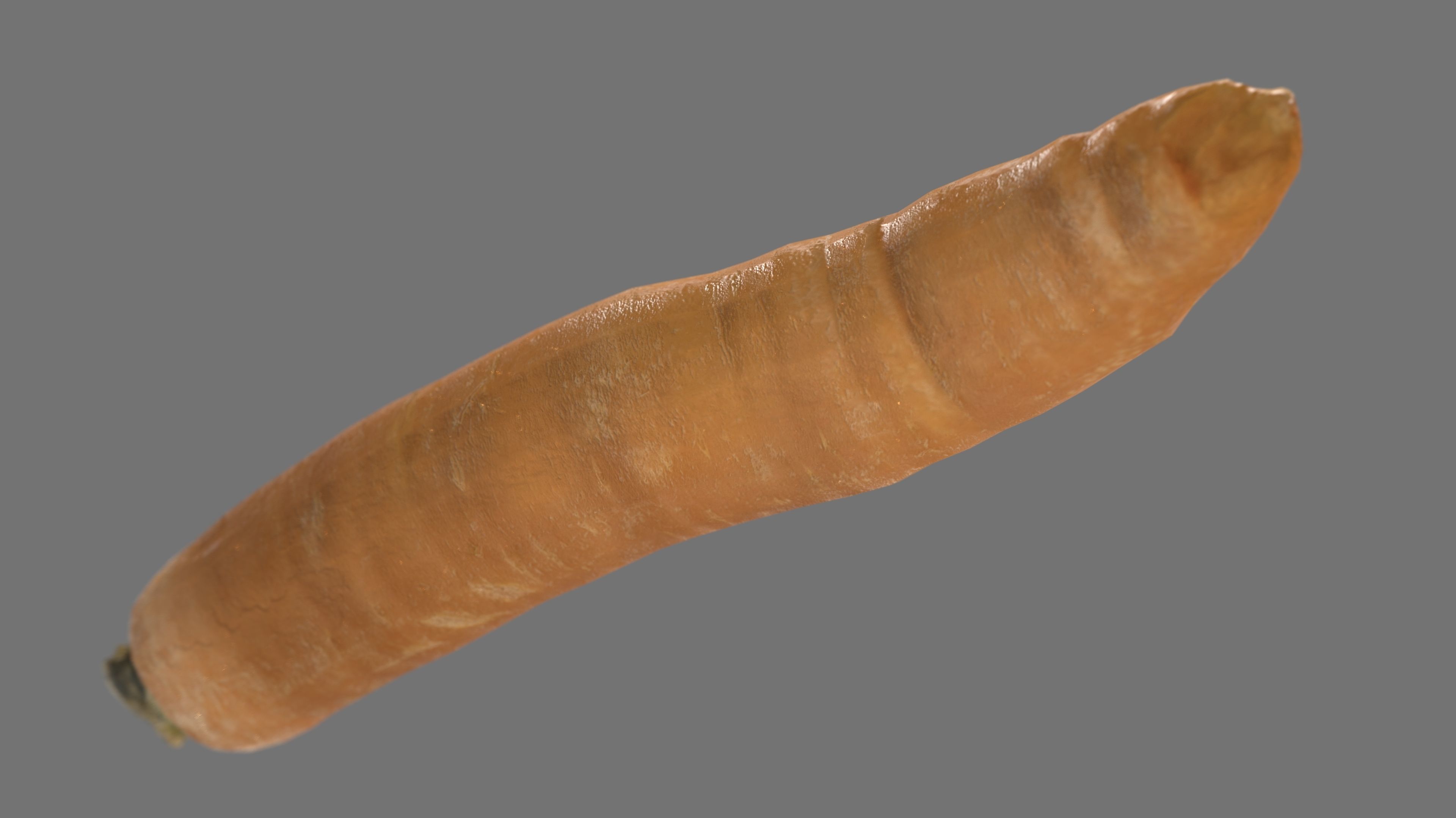 Carrot Low-poly 3D model_2