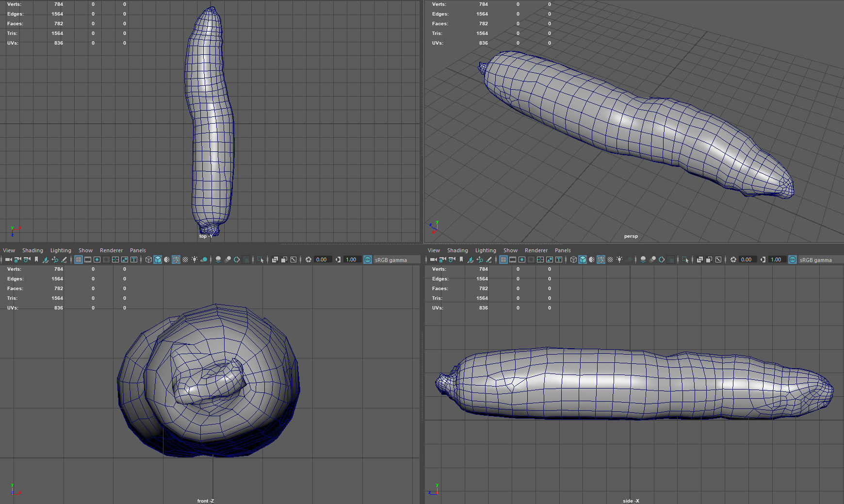 Carrot Low-poly 3D model_11