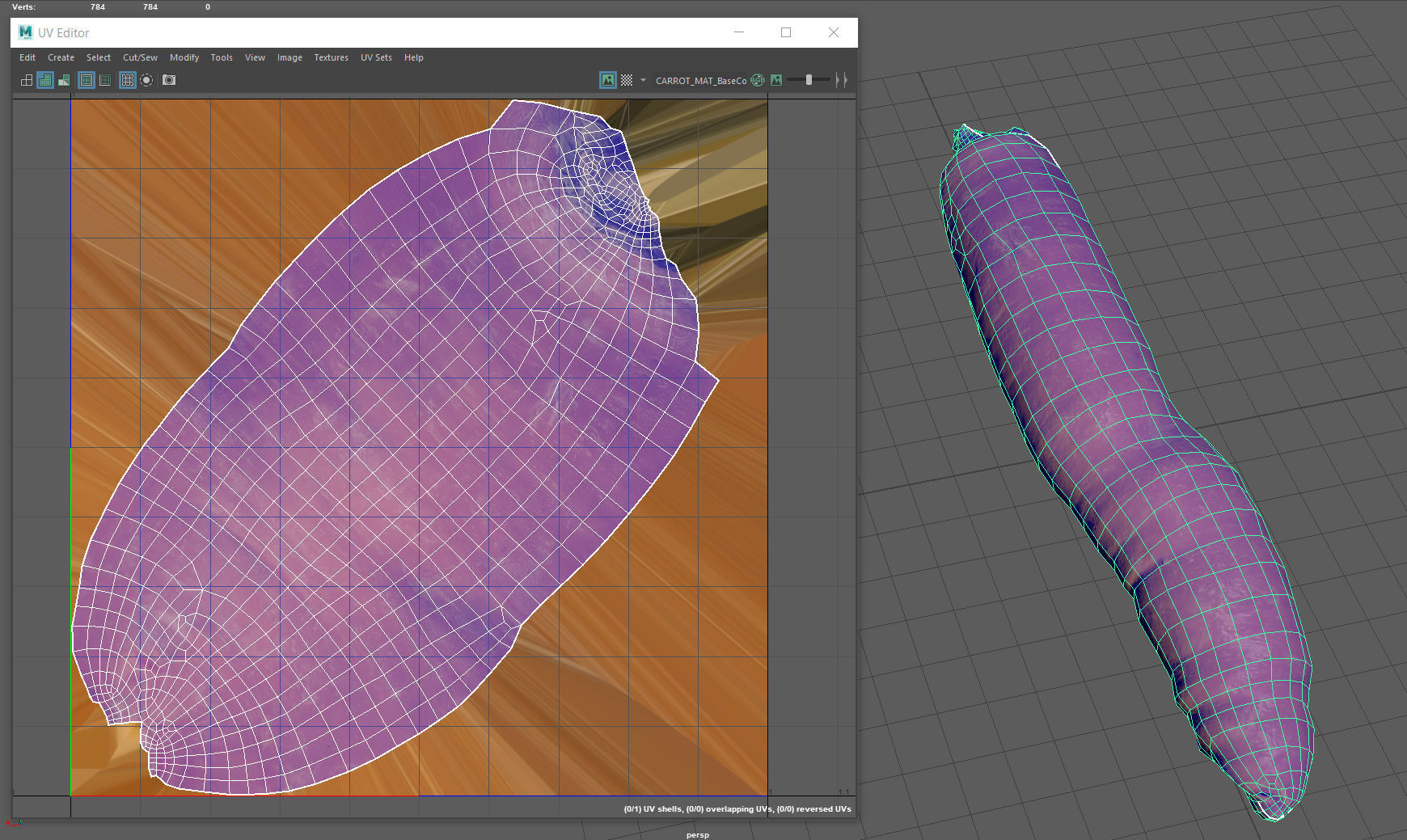 Carrot Low-poly 3D model_7