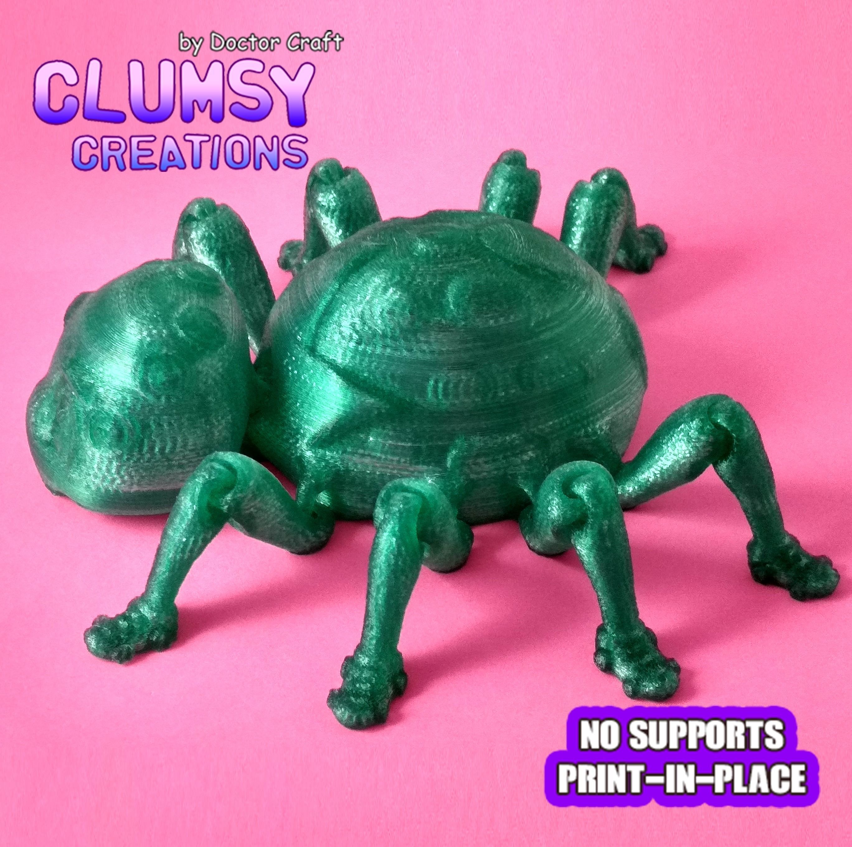 CLUMSY PRINT-IN-PLACE SPIDER FLEXI 3D print model_1