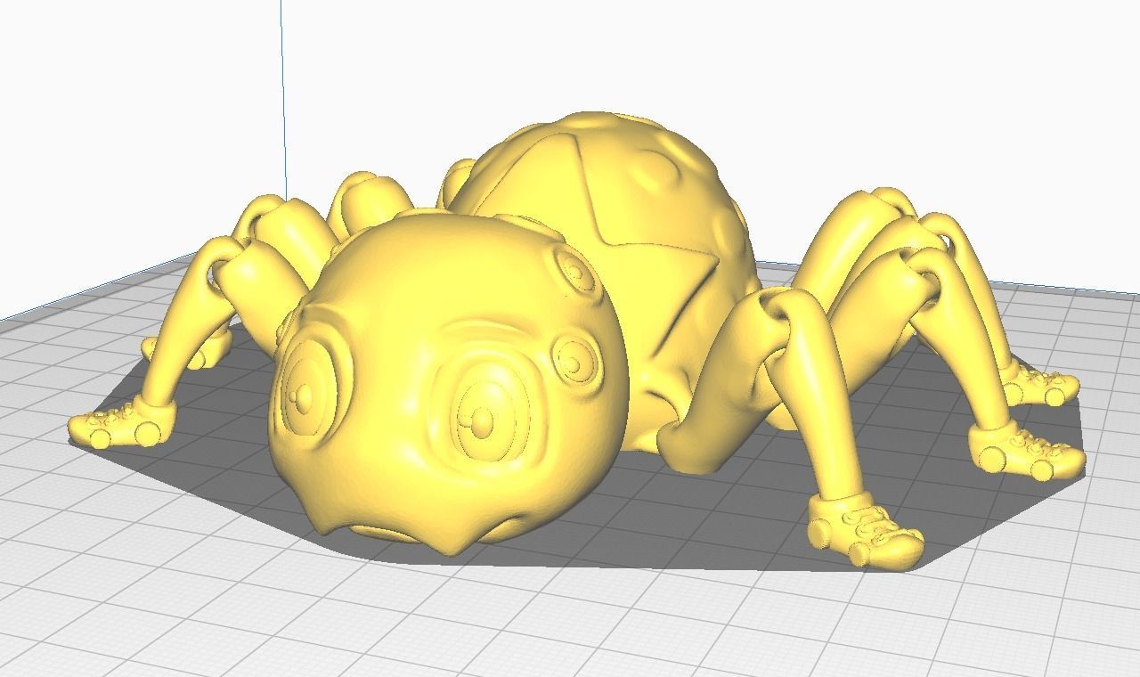 CLUMSY PRINT-IN-PLACE SPIDER FLEXI 3D print model_2