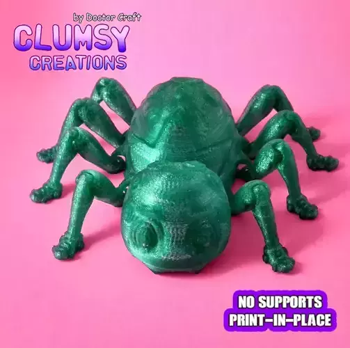CLUMSY PRINT-IN-PLACE SPIDER FLEXI 3D print model