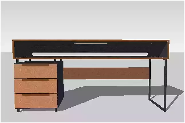 3D WORKBENCE desk with two drawers and shelf