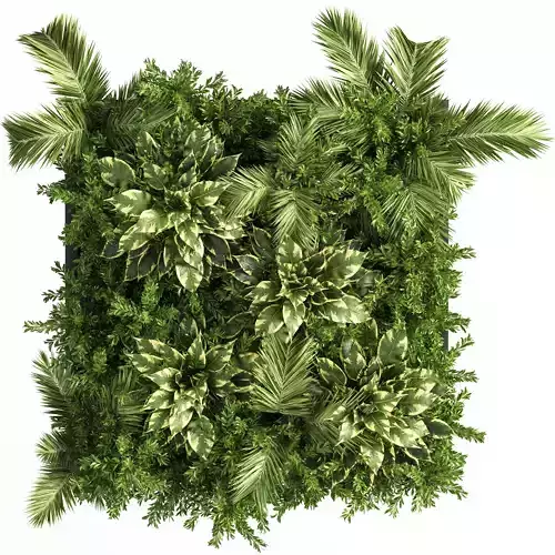 Fitowall01 square planter with leaves