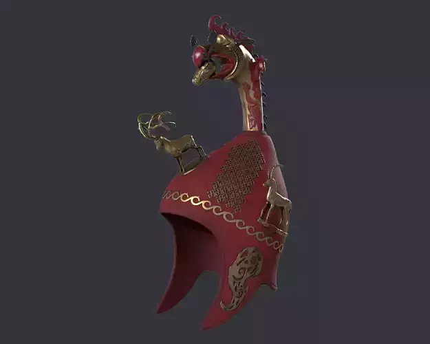 SubD Scythian Helmet 3D model