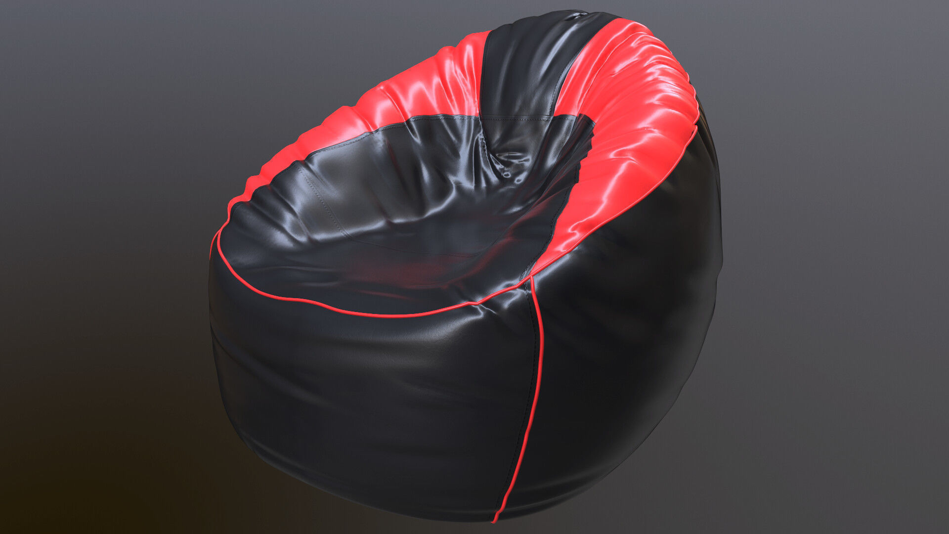 Beanbag bean bag chair 3D model_1