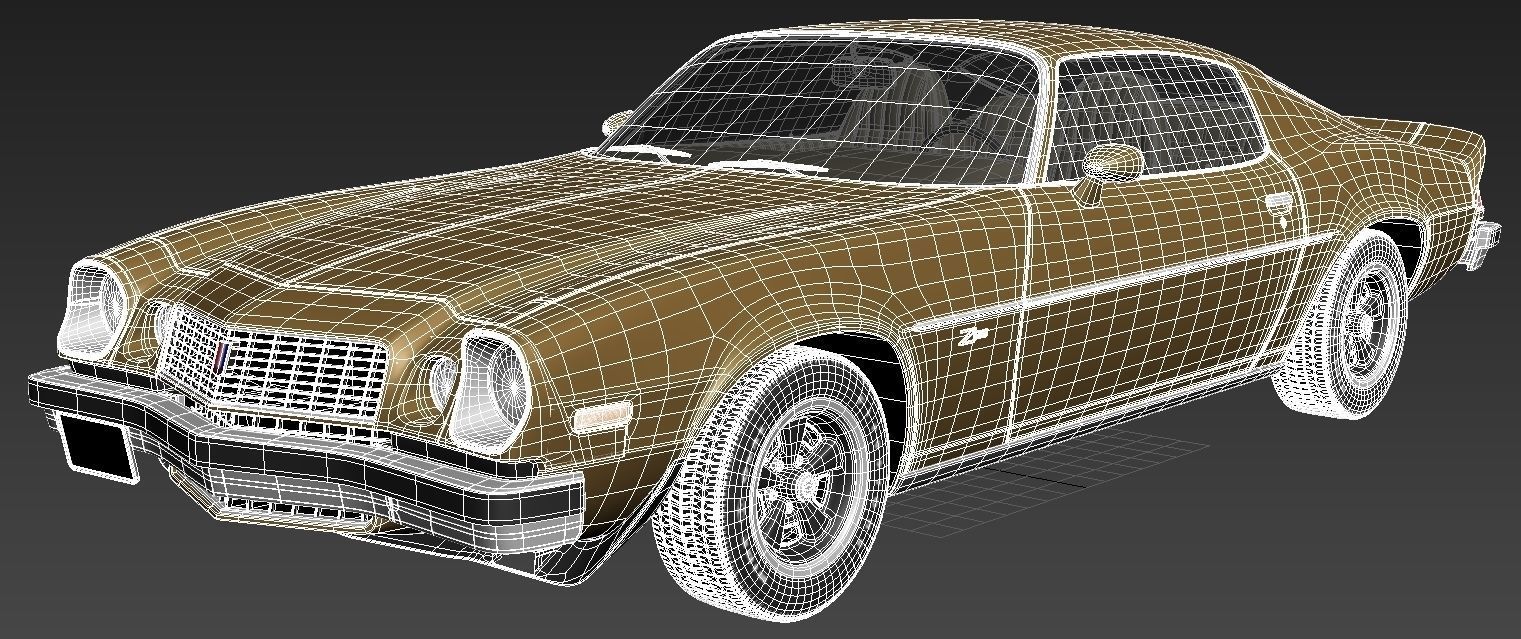 Chevrolet Camaro 1974 3D model_12