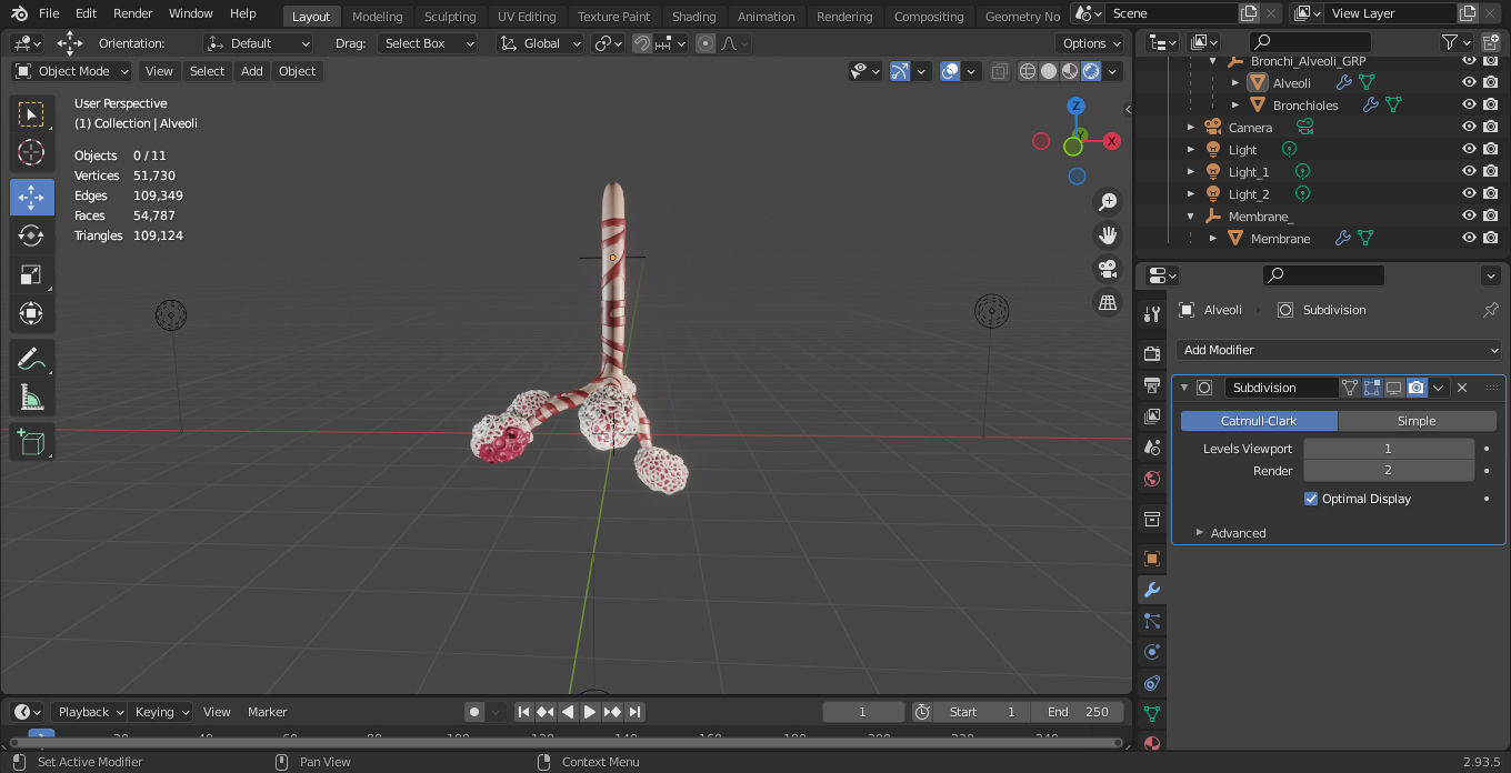 Human Bronchi Alveoli 3D model_12