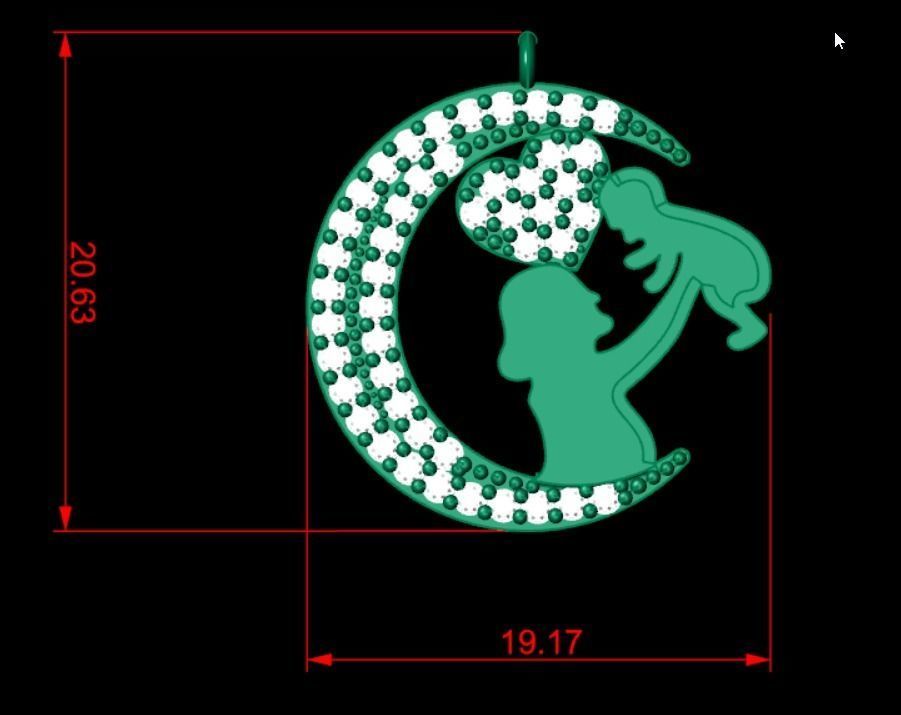 Pendant P034 3D Print Model 3D print model_4