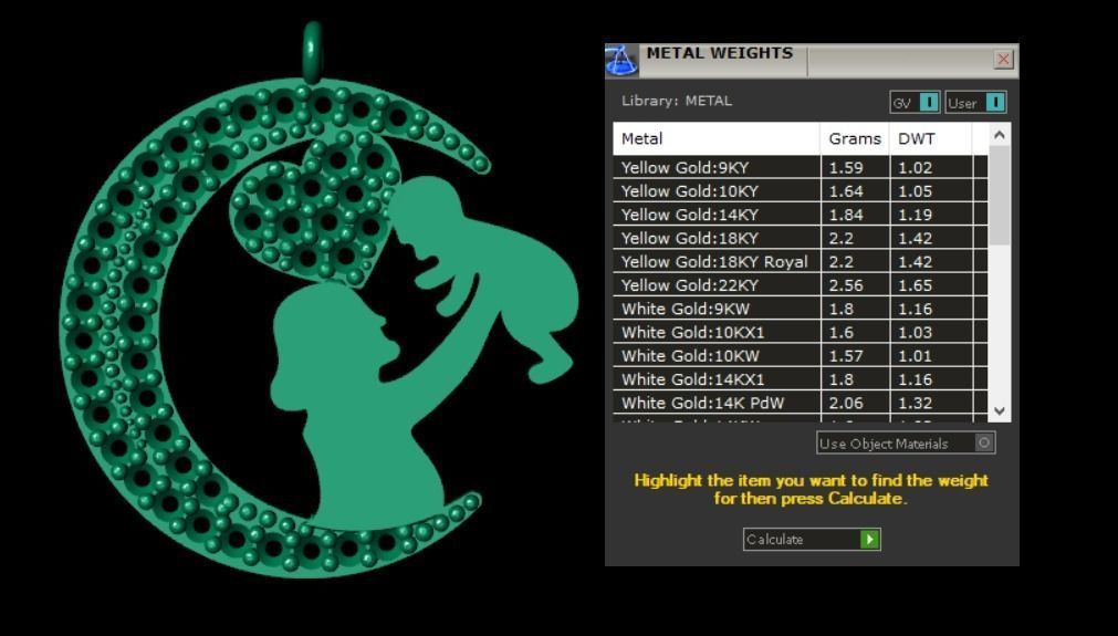 Pendant P034 3D Print Model 3D print model_5