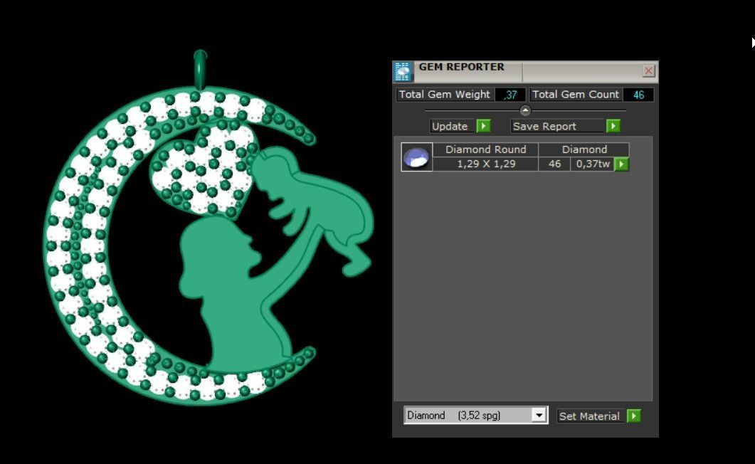 Pendant P034 3D Print Model 3D print model_3