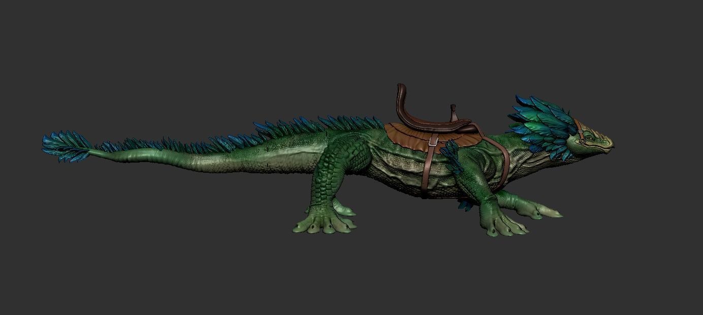 varactyl lizard 3D print model_4