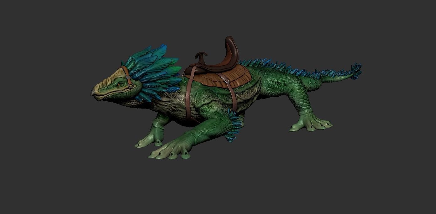 varactyl lizard 3D print model_6
