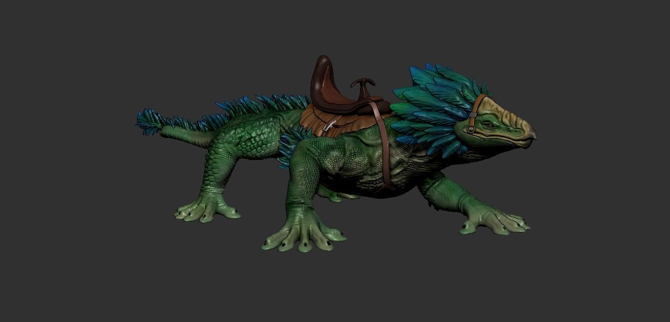 varactyl lizard 3D print model_5