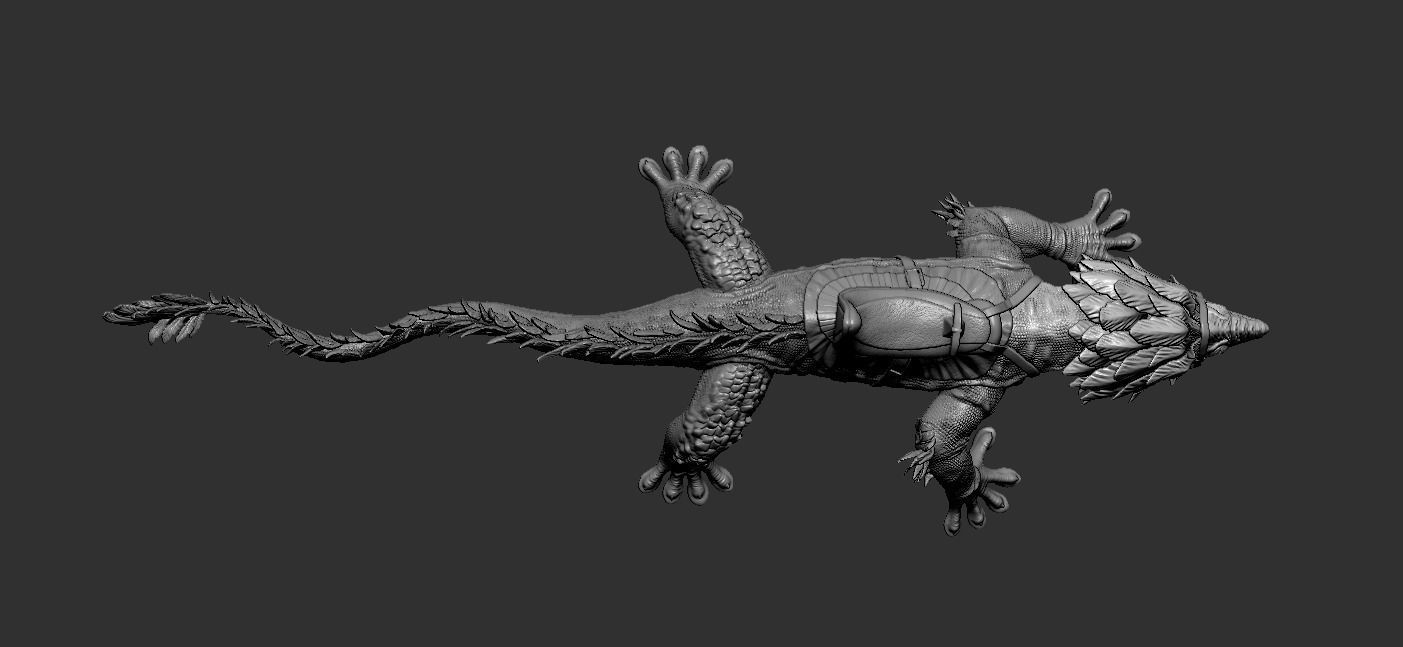 varactyl lizard 3D print model_10