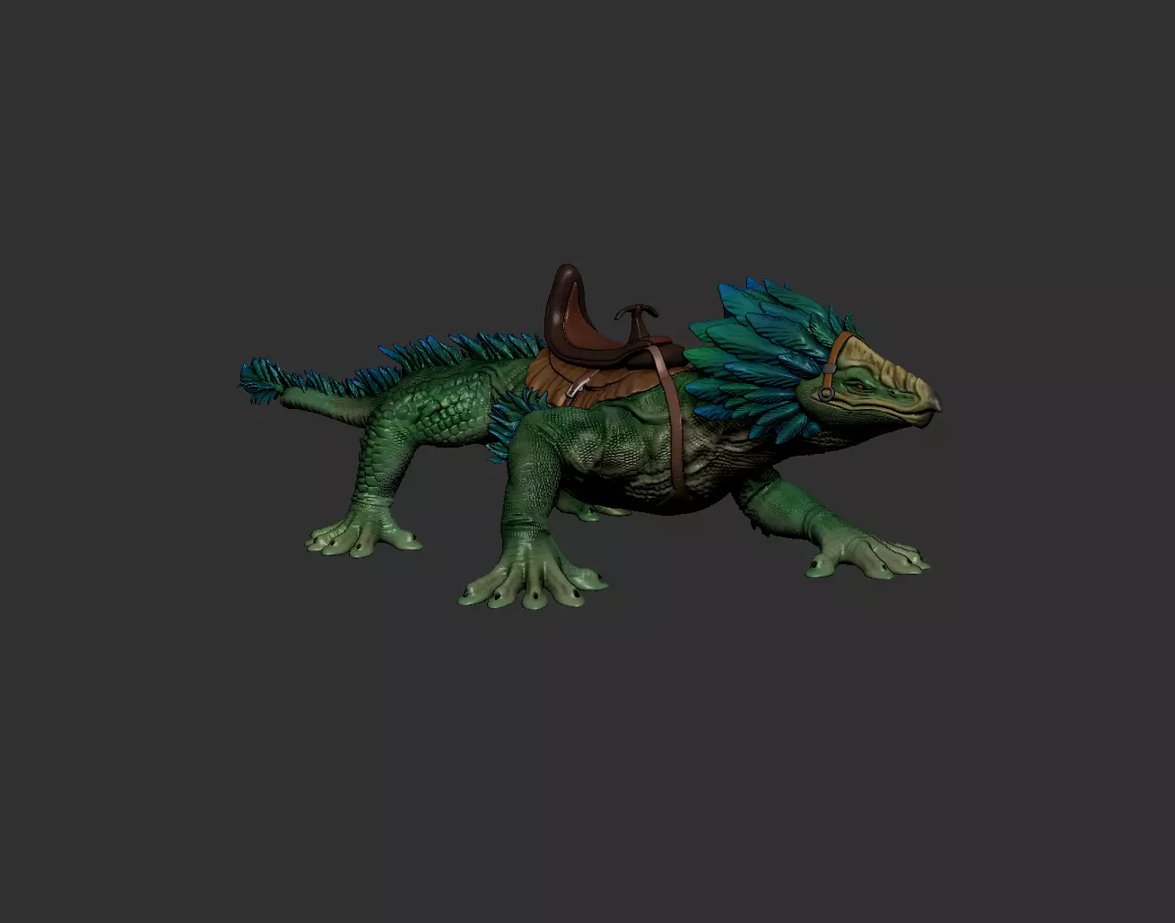 varactyl lizard 3D print model_0