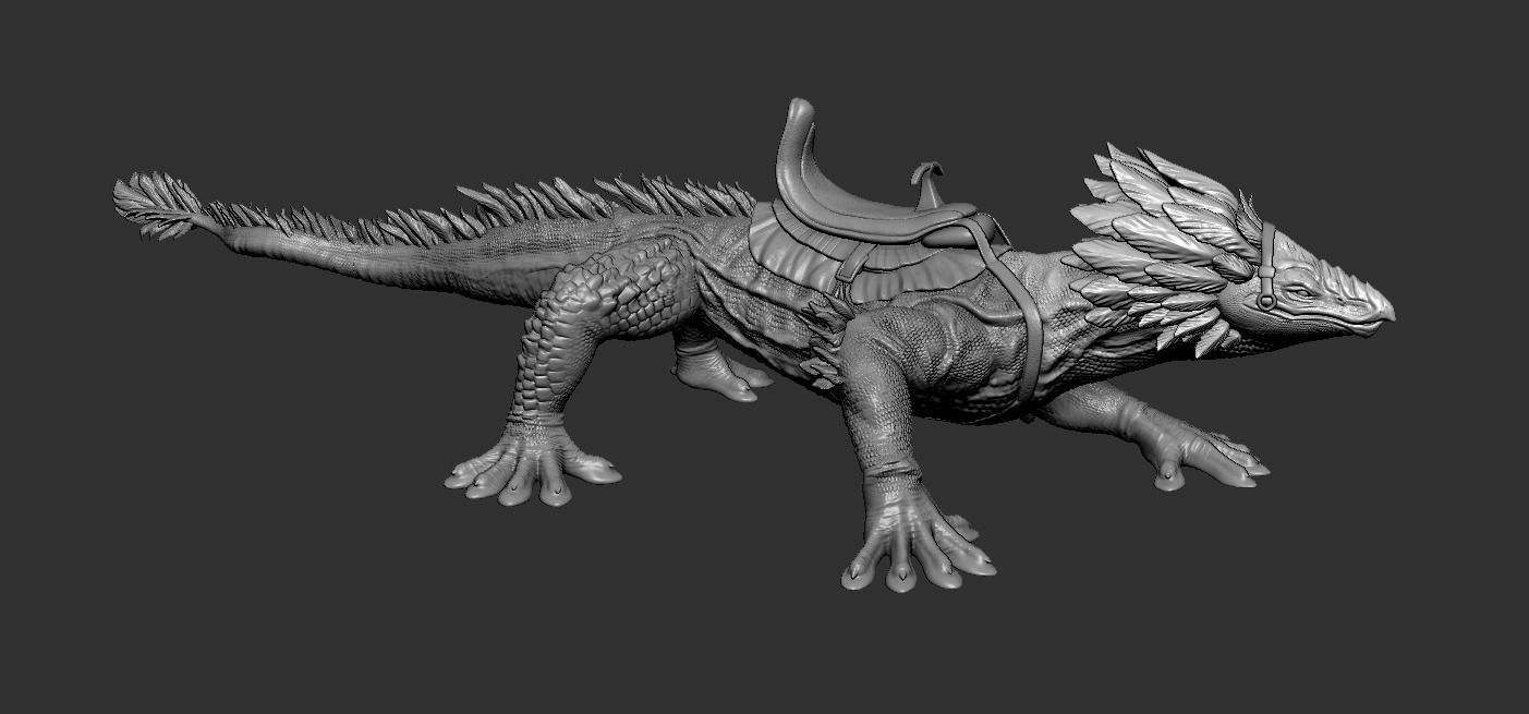 varactyl lizard 3D print model_9