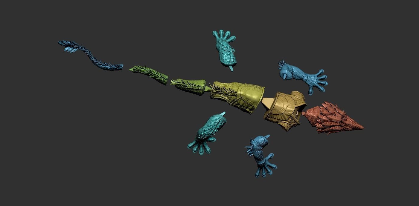 varactyl lizard 3D print model_13