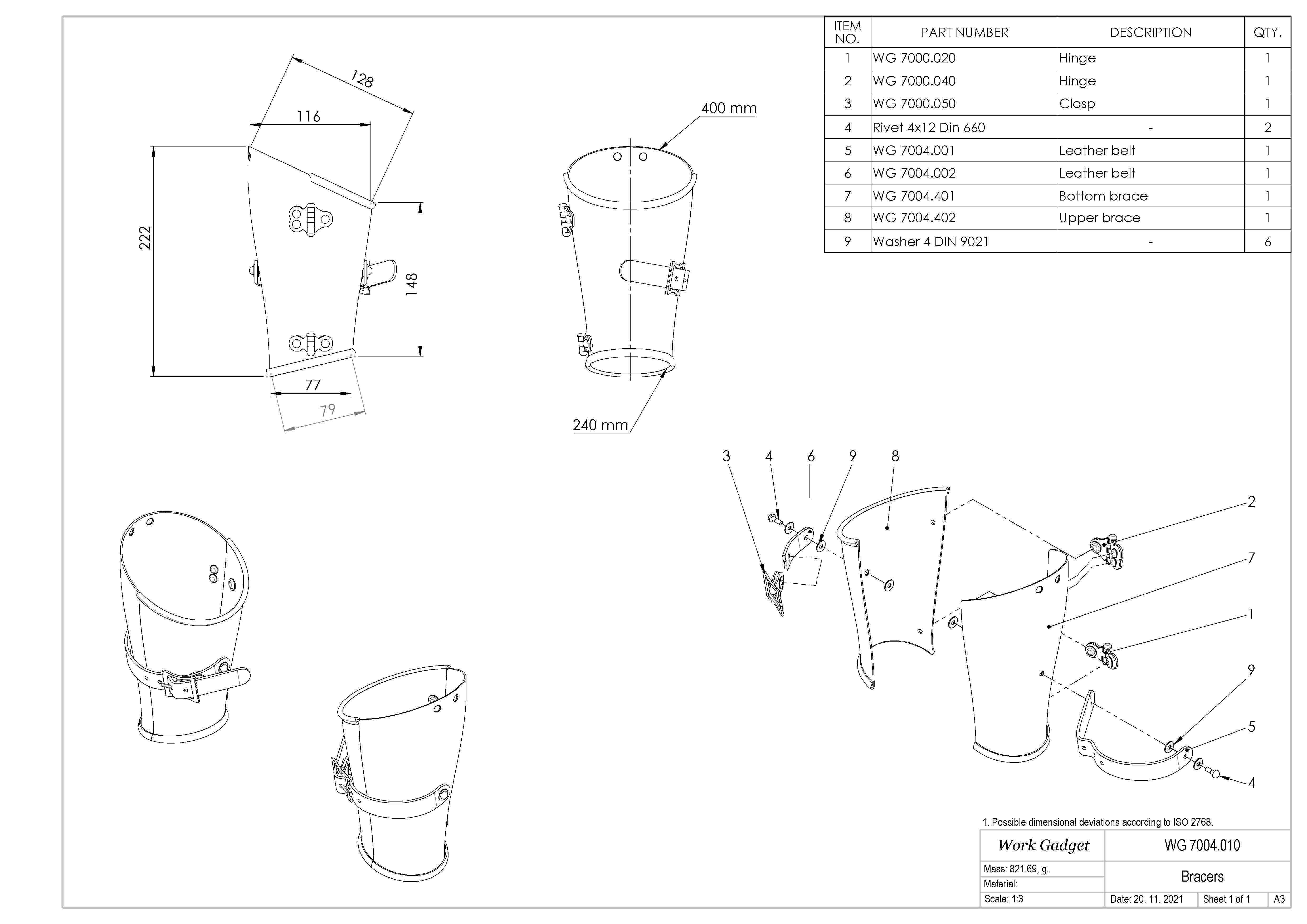 WG 7004 - Bracers 3D print model_4