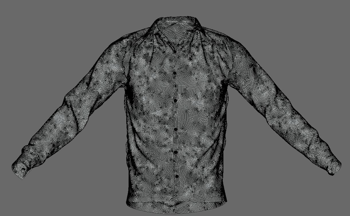 White shirt 3D model_4