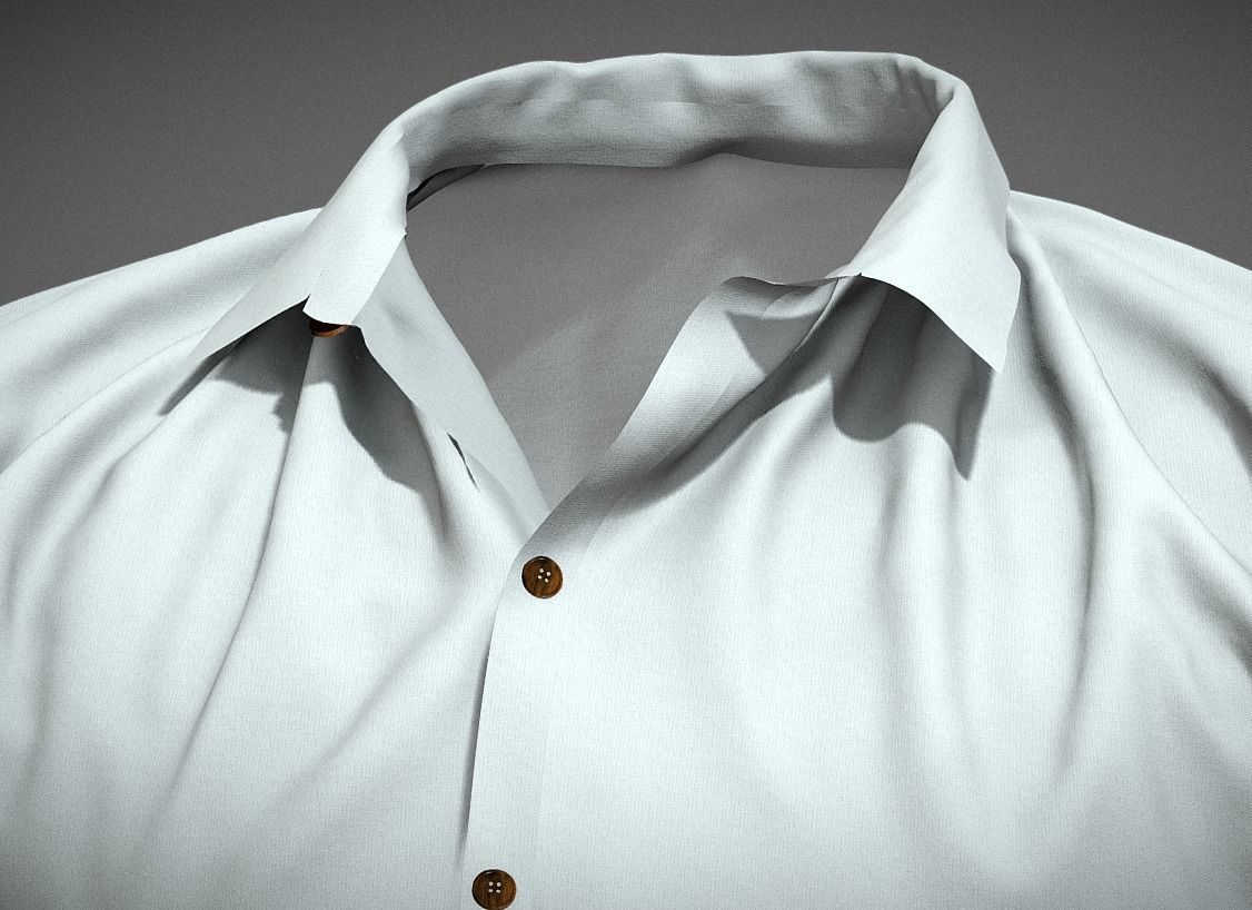 White shirt 3D model_3